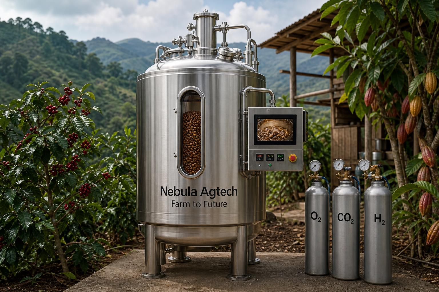 Biorreactor de Nebula Ecosystem en un entorno agrícola